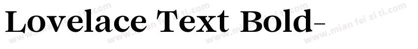 Lovelace Text Bold字体转换